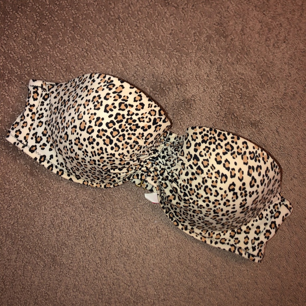 VS cheetah bandeau bikini top